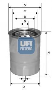 Filtro combustible UFI Filters ref. 24.339.00