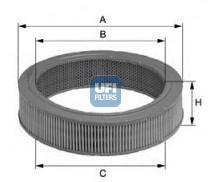 Filtre à air UFI Filters ref. 27.799.00