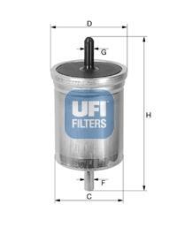 Filtre à carburant (Filtre à gasoil) UFI Filters ref. 31.561.00