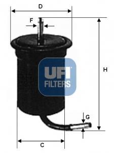 Filtre à carburant (Filtre à gasoil) UFI Filters ref. 31.761.00