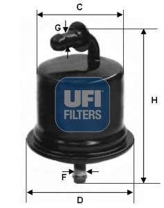 Filtre à carburant (Filtre à gasoil) UFI Filters ref. 31.724.00