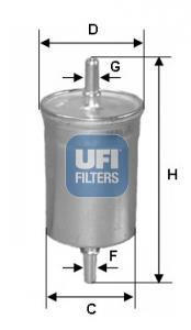 Filtre à carburant (Filtre à gasoil) UFI Filters ref. 31.848.00