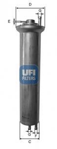 Filtre à carburant (Filtre à gasoil) UFI Filters ref. 31.924.00