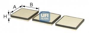 Filtre d'habitacle (Filtre à pollen) UFI Filters ref. 53.003.00
