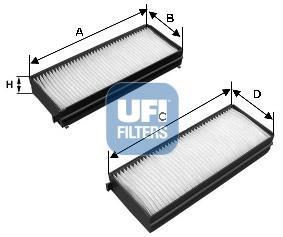 Filtre d'habitacle (Filtre à pollen) UFI Filters ref. 53.201.00