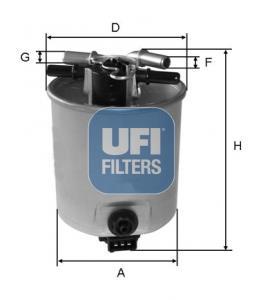 Filtre à carburant (Filtre à gasoil) UFI Filters ref. 55.393.00