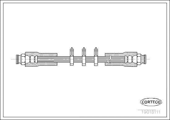 Flexible de frein (Durite de frein) CORTECO ref. 19018111