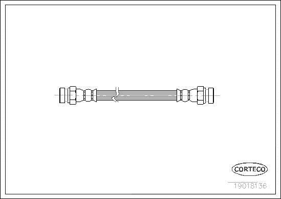 Flexible de frein (Durite de frein) CORTECO ref. 19018136