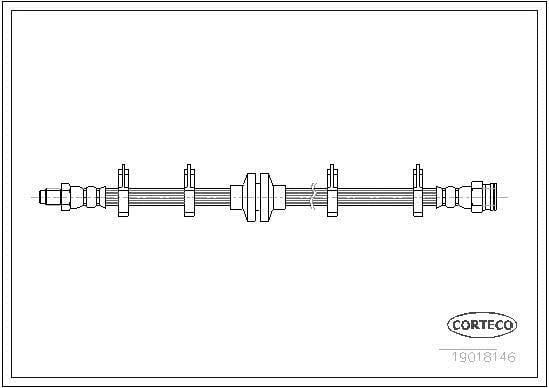 Flexible de frein (Durite de frein) CORTECO 19018146