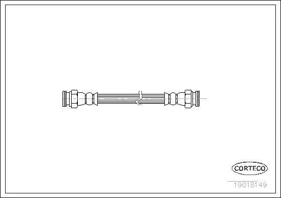 Flexible de frein (Durite de frein) CORTECO ref. 19018149