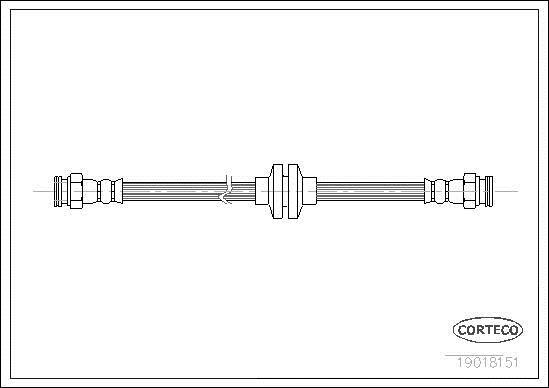Flexible de frein (Durite de frein) CORTECO ref. 19018151