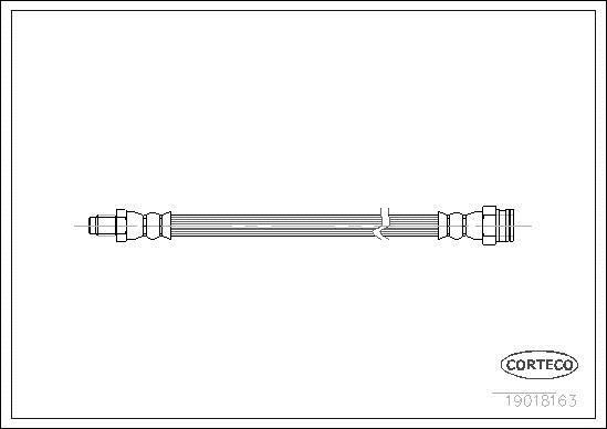 Flexible de frein (Durite de frein) CORTECO ref. 19018163