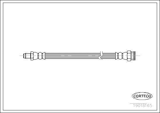 Flexible de frein (Durite de frein) CORTECO ref. 19018165