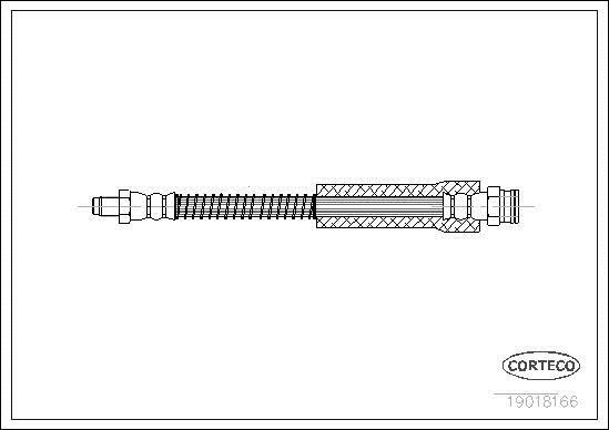 Flexible de frein (Durite de frein) CORTECO ref. 19018166