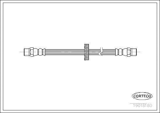 Flexible de frein (Durite de frein) CORTECO ref. 19018180