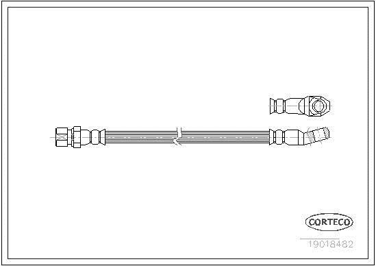 Flexible de frein (Durite de frein) CORTECO ref. 19018482