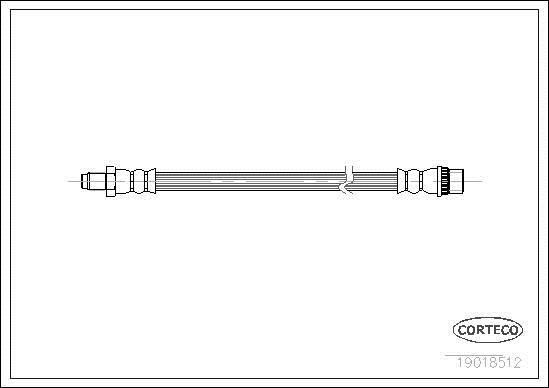 Flexible de frein (Durite de frein) CORTECO ref. 19018512