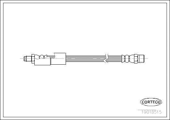 Flexible de frein (Durite de frein) CORTECO ref. 19018515