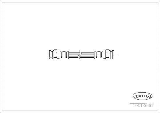 Flexible de frein (Durite de frein) CORTECO ref. 19018680
