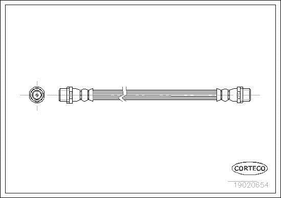 Flexible de frein (Durite de frein) CORTECO ref. 19020654