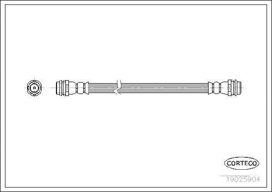 Flexible de frein (Durite de frein) CORTECO ref. 19025904