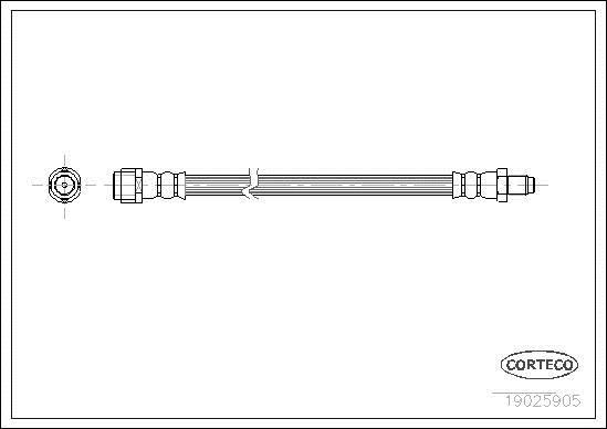 Flexible de frein (Durite de frein) CORTECO ref. 19025905