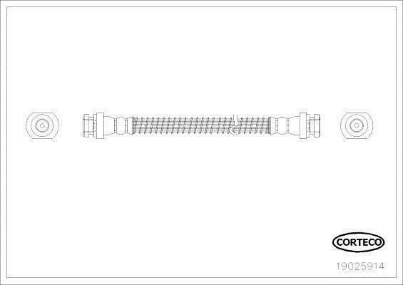 Flexible de frein (Durite de frein) CORTECO ref. 19025914