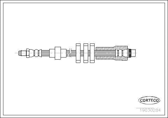 Flexible de frein (Durite de frein) CORTECO ref. 19030284