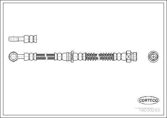 Flexible de frein (Durite de frein) CORTECO 19030293