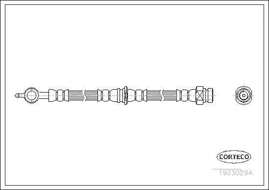 Flexible de frein (Durite de frein) CORTECO ref. 19030294