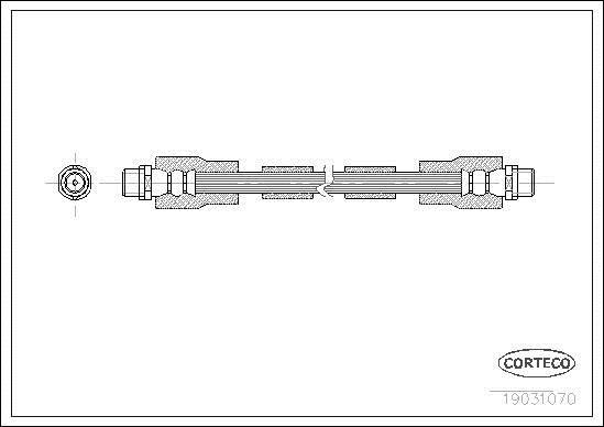 Flexible de frein (Durite de frein) CORTECO ref. 19031070