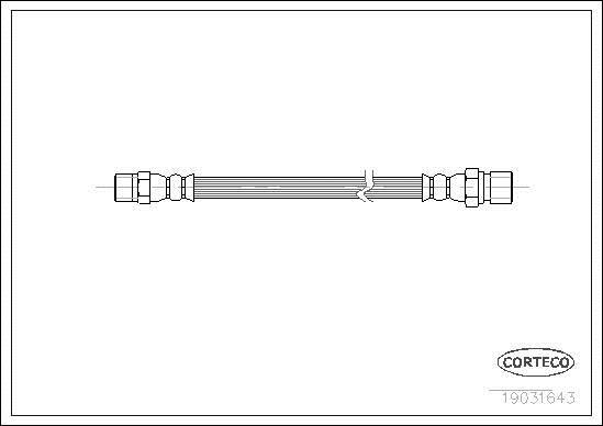 Flexible de frein (Durite de frein) CORTECO 19031643