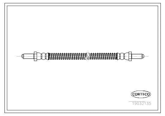 Flexible de frein (Durite de frein) CORTECO 19032135