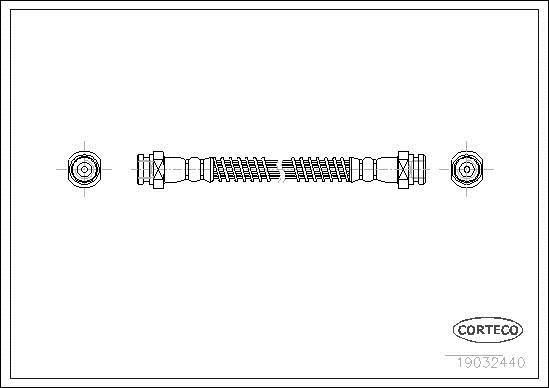 Flexible de frein (Durite de frein) CORTECO ref. 19032440