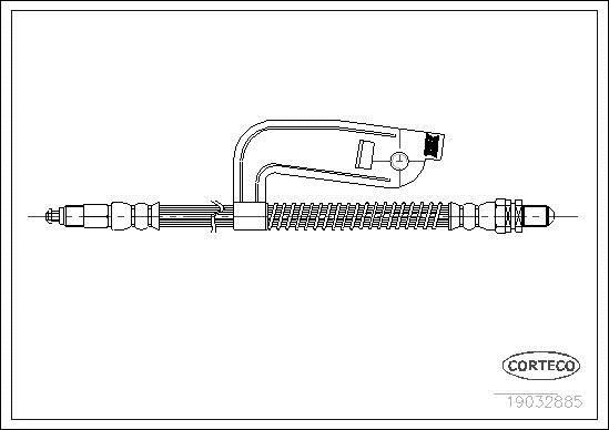 Flexible de frein (Durite de frein) CORTECO 19032885