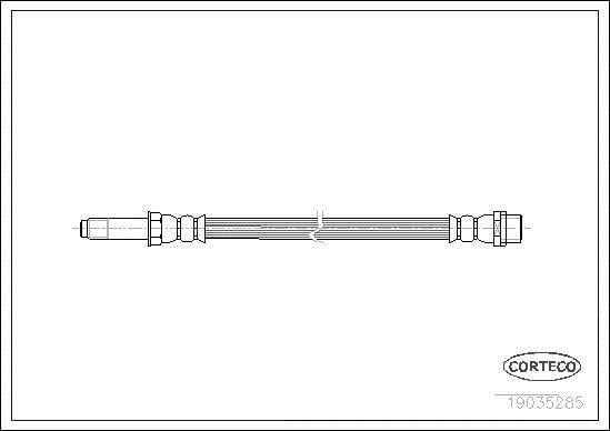 Flexible de frein (Durite de frein) CORTECO 19035285