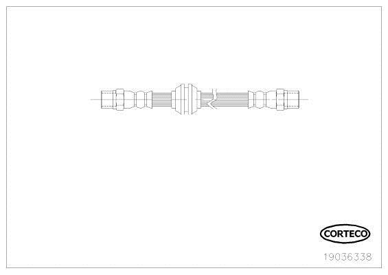 Flexible de frein (Durite de frein) CORTECO 19036338