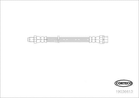 Flexible de frein (Durite de frein) CORTECO ref. 19036613