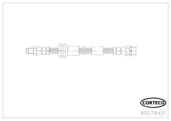 Flexible de frein (Durite de frein) CORTECO ref. 49378451
