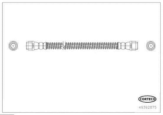 Flexible de frein (Durite de frein) CORTECO ref. 49392875