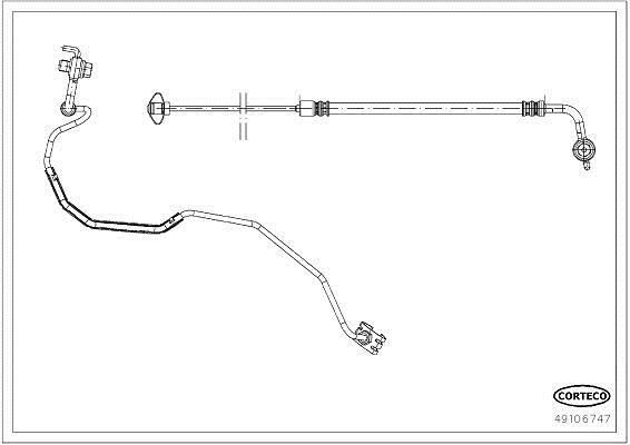 Flexível de travão CORTECO ref. 49106747