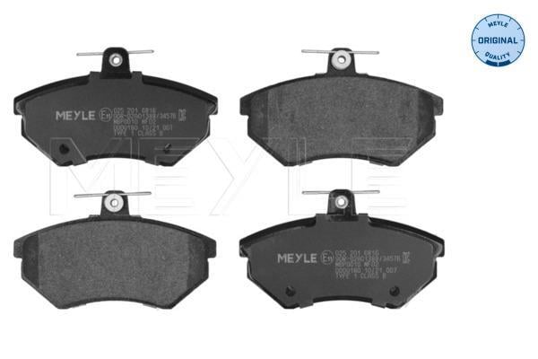 Jeu de 4 plaquettes de frein MEYLE ref. 025 201 6816