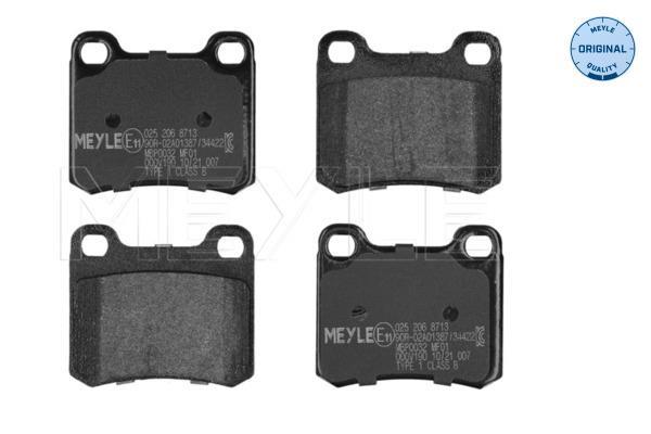 Jeu de 4 plaquettes de frein MEYLE ref. 025 206 8713
