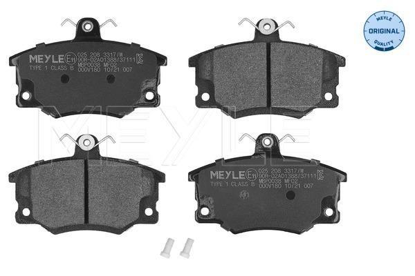 Jeu de 4 plaquettes de frein MEYLE ref. 025 208 3317/W