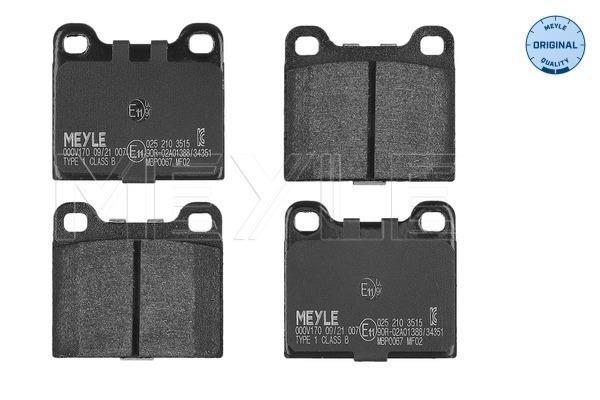 Jeu de 4 plaquettes de frein MEYLE ref. 025 210 3515