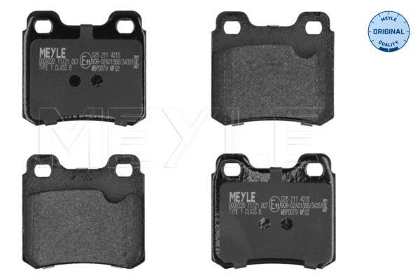 Jeu de 4 plaquettes de frein MEYLE 025 211 4015