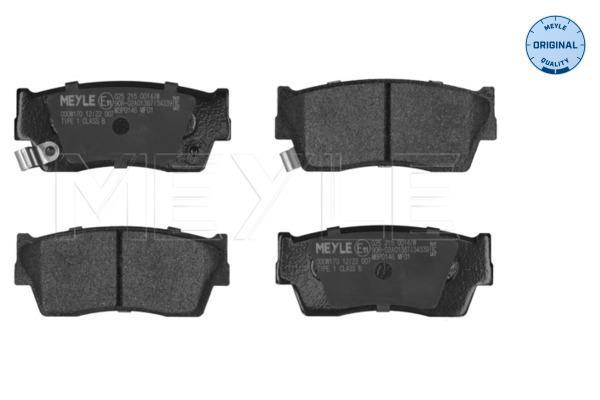 Jeu de 4 plaquettes de frein MEYLE ref. 025 215 0014/W