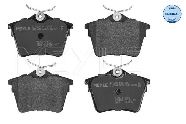 Jogo de 4 pastilhas de travão MEYLE ref. 025 241 3517