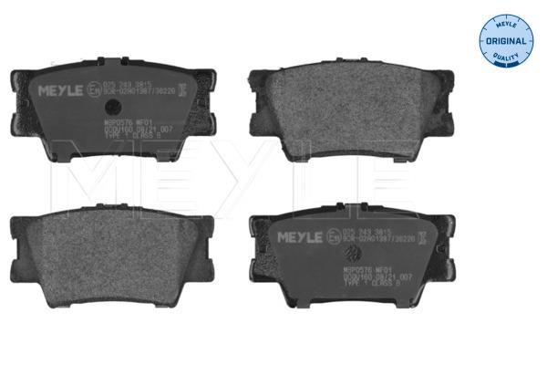 Jeu de 4 plaquettes de frein MEYLE ref. 025 243 3815