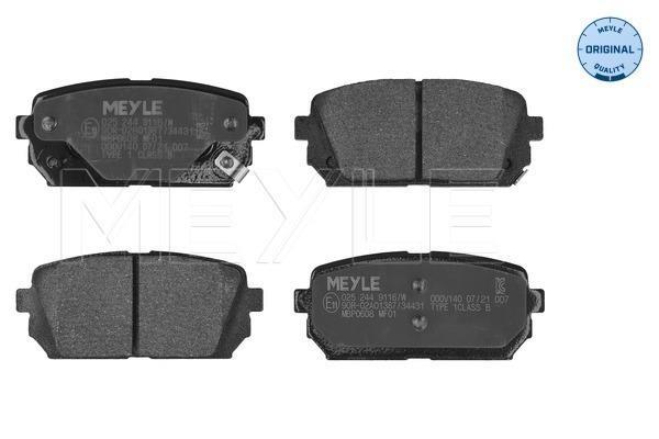 Jeu de 4 plaquettes de frein MEYLE ref. 025 244 9116/W